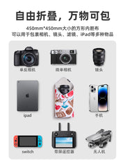 Yaşıl nəhəng kamera 100 yamaq parça astarlı çanta mikro tək öz-yapışan sehrli parça P kosmetik çanta Fuji Canon Sony üçün uyğun 100 qat parça qoruyucu örtük lens fotoqrafiyası kamerası üçün qoruyucu çanta