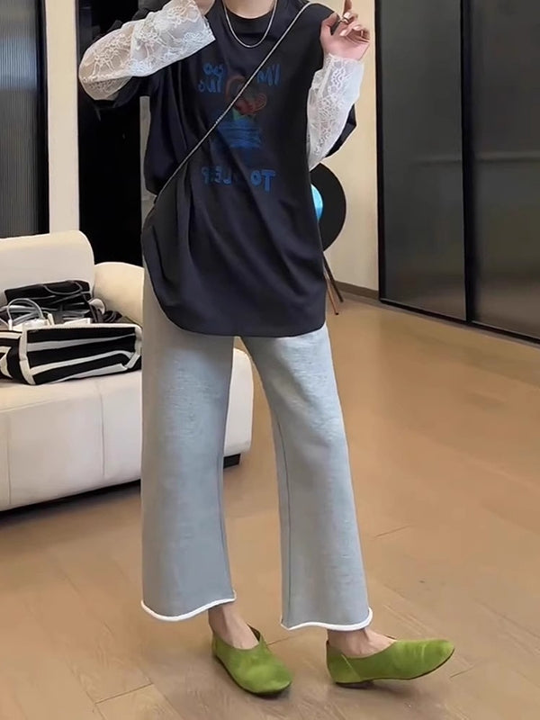 Armud formalı və bir az dolğun bədən quruluşlu bədən quruluşlu insanlar üçün 2026-cı il yay yeni stilində qısa şalvar və bükülmüş düz ayaqlı idman şalvarı - Arıqladıcı enli ayaqlı şalvar