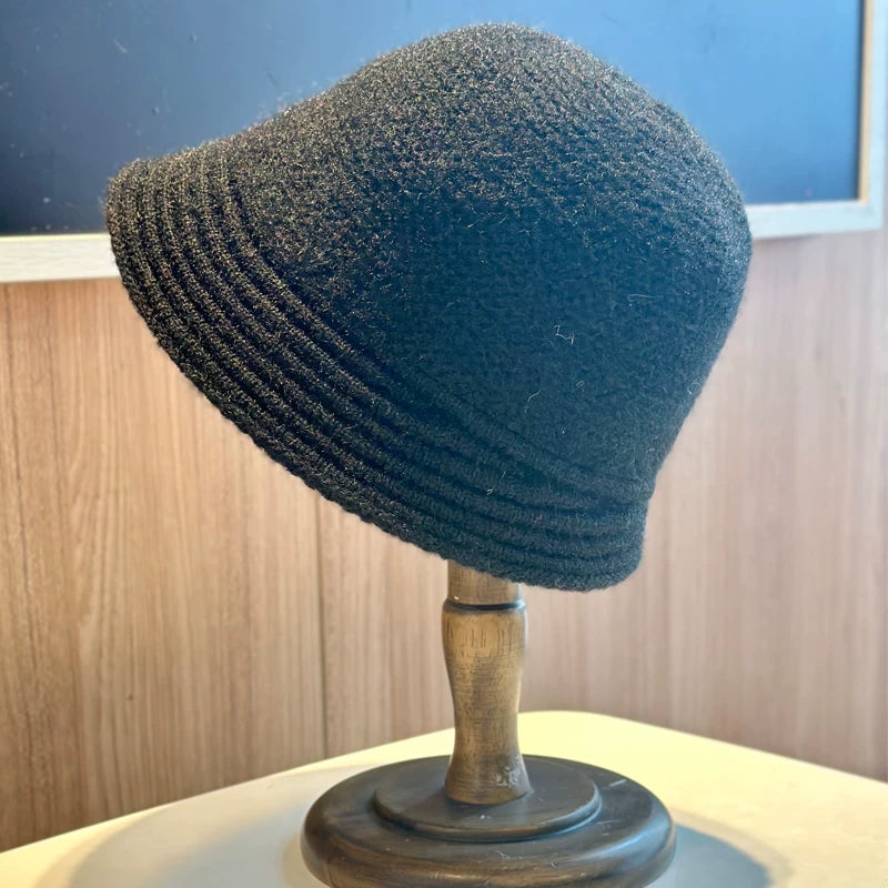 2025 New Autumn/Winter Korean Style Fashionable Multifunctional Layered Warm Fisherman Hat, Daily Simple Knitted Bucket Hat for Women