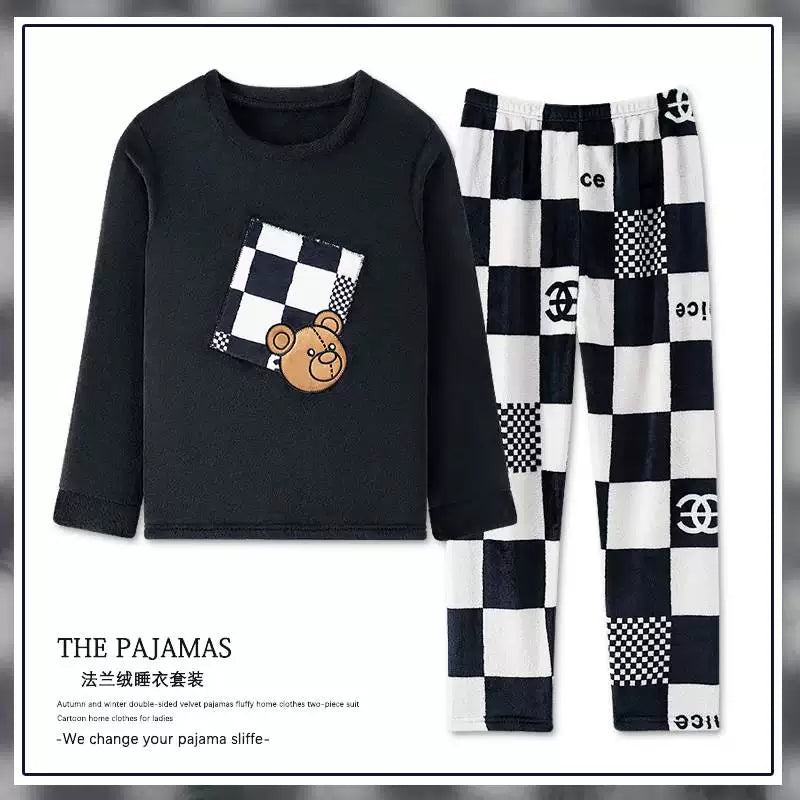 cütlük pijama dəsti qış qadın kişilər pijama ev geyimləri pijama