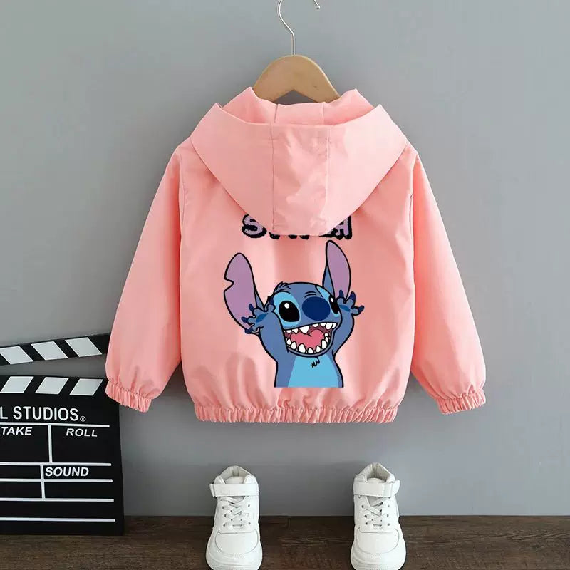 Qızlar üçün Uşaq paltosu Payız kapüşonlu gödəkçə Körpə geyimləri