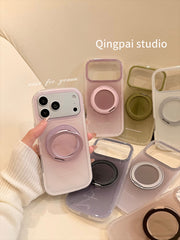 Yüngül üslubda ins Koreya üslubunda yüksək səviyyəli halo boyama qradiyenti bərk rəngli dayaq qabığı Apple 17promax mobil telefon qutusu iphone16pro yeni 15 qadın modeli 14 niş sadə 13 hər şey daxil sərt qabıq