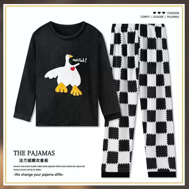 cütlük pijama dəsti qış qadın kişilər pijama ev geyimləri pijama