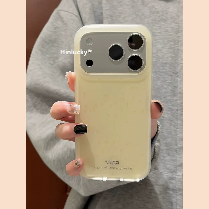 Hinlucky sarı sıçrayan mürəkkəb sendviçi Taiyaki stendi Apple 17 mobil telefon qutusu iphone16promax ikiqat şaxtalı 15 yeni 14 yıxılmağa qarşı qoruyucu örtük 17pro super gözəl görünüşlü inçlər üçün uyğundur