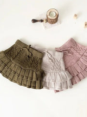 Payız Uşaq Geyimləri Uşaqlar Qızlar üçün Qış Örgü Ətəyi