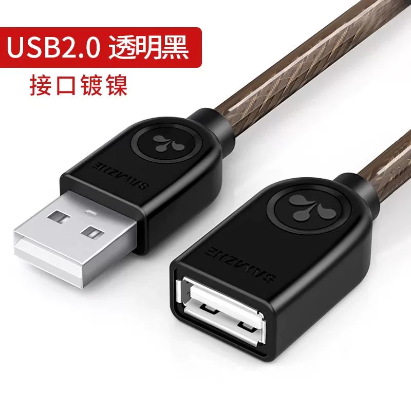 Shanze usb uzatma kabeli 1/3/5 metr kişidən qadına məlumat kabeli yüksək sürətli ötürmə doldurulması simsiz şəbəkə kartı printeri kompüter TV avtomobil qoşulma klaviaturası U disk siçan interfeysi ötürmə uzatma kabeli