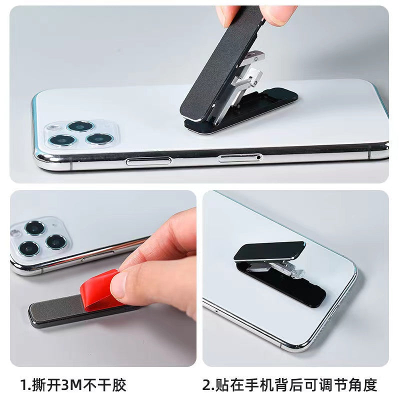 Alüminium ərintisindən görünməz masaüstü telefon tutacağı, tənbəl dəstək, arxa stiker, üzük tokası, maqnit qatlanan çoxfunksiyalı planşet
