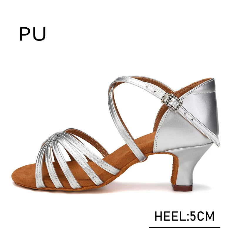 Qadın Latın Rəqs Ayaqqabıları Yüksək Heels Tango Party Rəqs