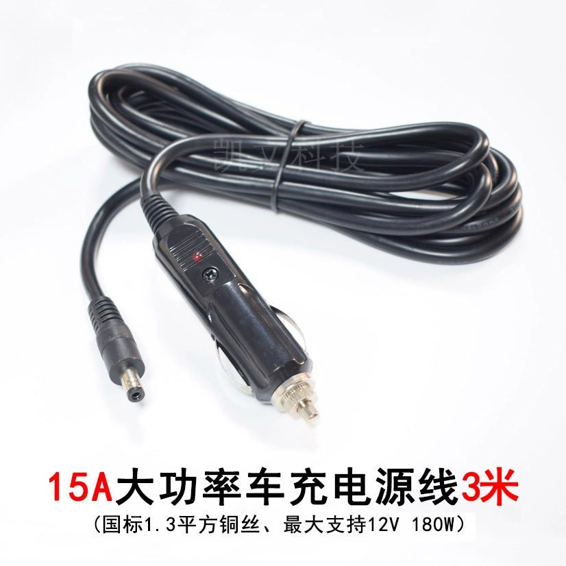 0,75 Kvadrat Metr Mis Qalın 12V Avtomobil Şarj Cihazı Elektrik Şnurlu Siqaret Çakmağı Dc5.5x2.5 Kişi Konnektoru Neytral 10A daxilində
