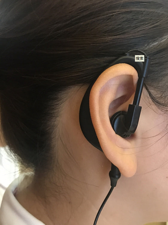 Kuailixun mini walkie-talkie xüsusi kiçik bir deşikli interkom qulaqlıqları 2.5mm universal T-başlı mikrofon kabeli