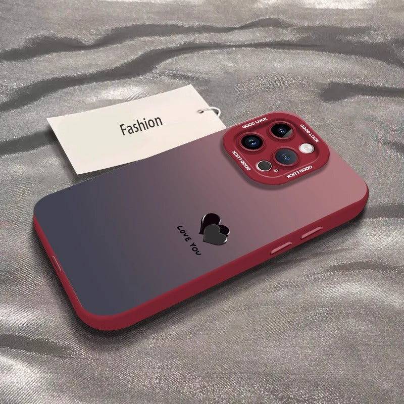 Apple 17promax mobil telefon qutusu üçün uyğun Gradient sevgisi yeni rənglənmiş iphone16pro niş yüksək səviyyəli mənada 15 İnternet məşhurunun super populyar modeli 14 silikon qadın modeli 13 sadə yıxılmağa qarşı qoruyucu örtük