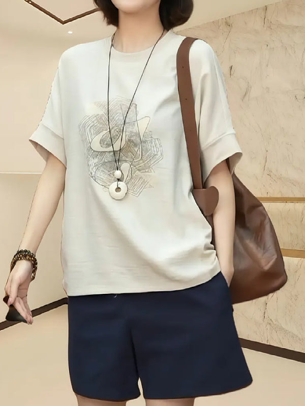 Böyük ölçülü, dəbli, çoxfunksiyalı, unikal dizayn, qadınlar üçün qısaqol köynək, 2026-cı ilin yay yeni modeli, böyük ölçülü qadınlar üçün arıqladıcı və boş köynək.