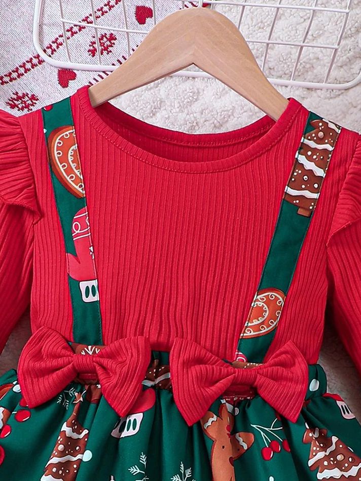 Yeni Uşaq Milad Donu Qızlar Geyimləri Payız Qış Şirin Kaliforniya