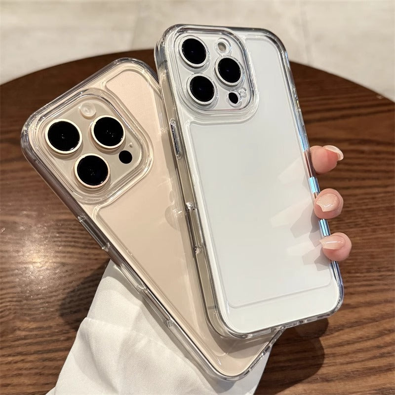 Apple 16promax mobil telefon qutusu üçün uyğundur yüksək şəffaf akril iphone17 yeni model 15pro şəffaf 14pro yüksək səviyyəli 13 hər şey daxil düşməyə qarşı 12 kişi və qadın 11 ultra nazik plus silikon qutu