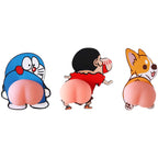 Crayon Xiaoxin avtomobil qapısı toqquşmaya qarşı stikerlər avtomobil sevimli çimdik butt silikon bamper zolağı açıq qapı anti-cızıq silmək dekorativ etiket