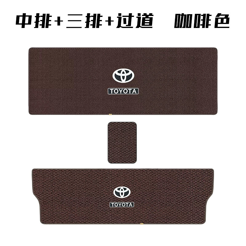 24 Toyota Gravia Sienna Custom Floor Mats Middle Row, Second Row Carpets, Menis Trunk Mats Accessories