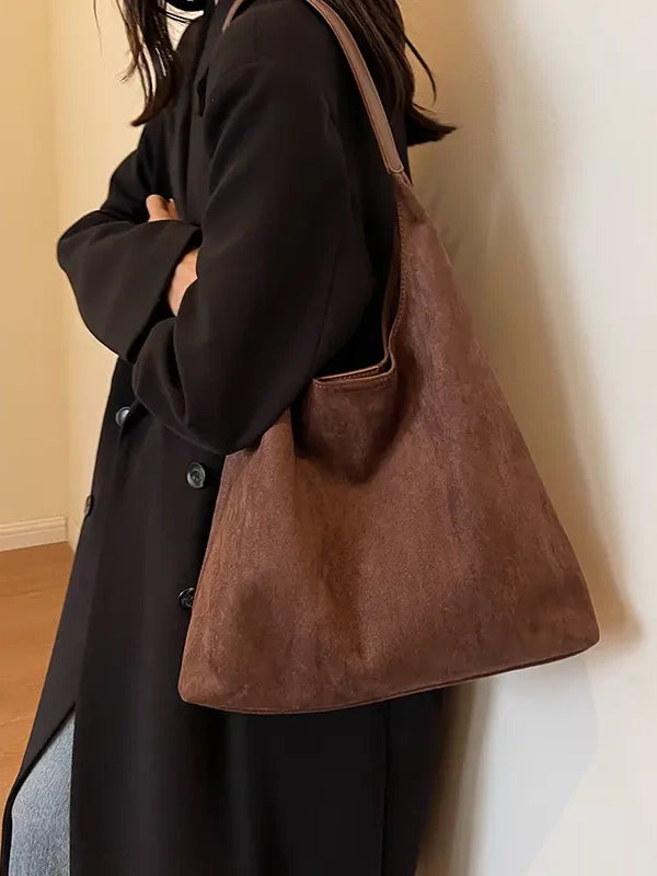 Retro iced large women's bag, the best-selling style of 2025, a new winter shoulder bag with a high-quality feel, perfect for going to work.