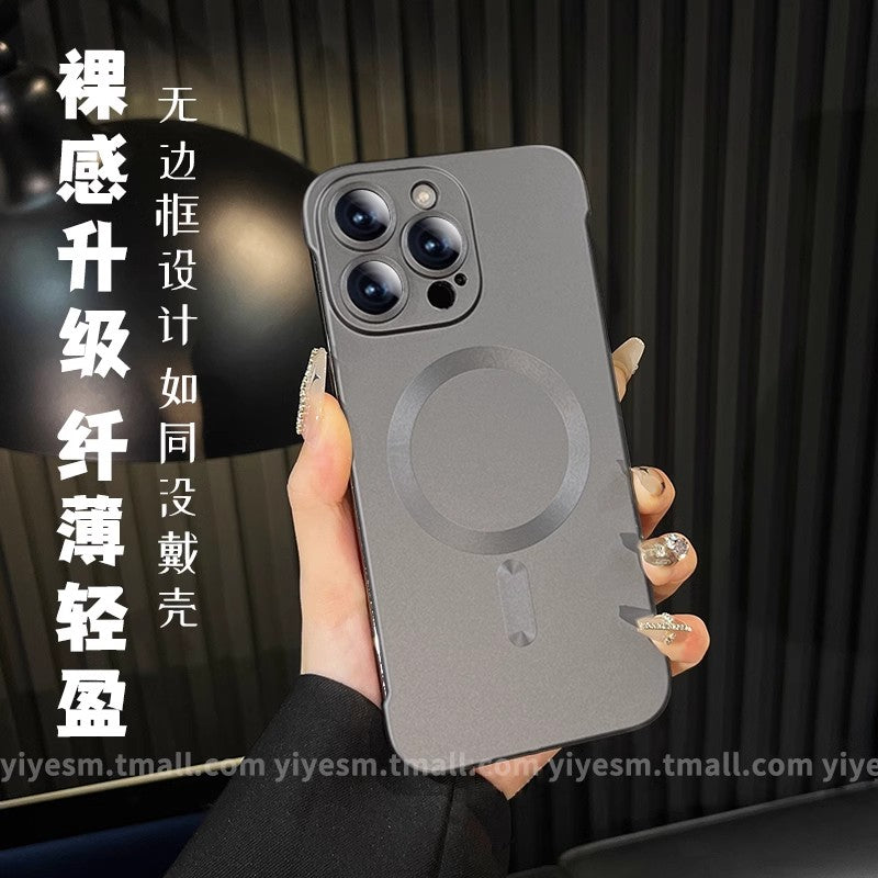 Apple 17Pro cib telefonu üçün magsafe maqnit çərçivəsiz iPhone16promax yeni 14 lens filmi 17 qadın 15 barmaq izi əleyhinə pm ultra nazik buzlu düşməyə qarşı üstəgəl yaşlı kişilər