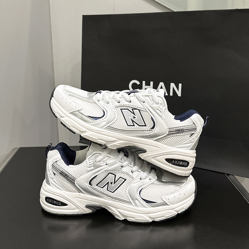 Yaz və Payız 530 Ata Ayaqqabısı Kişilər üçün Gündəlik Qalın Dabanlı Torlu Nəfəs Alınan İdman Ayaqqabıları Qadınlar üçün Çoxfunksiyalı Cütlük Qaçış Ayaqqabıları