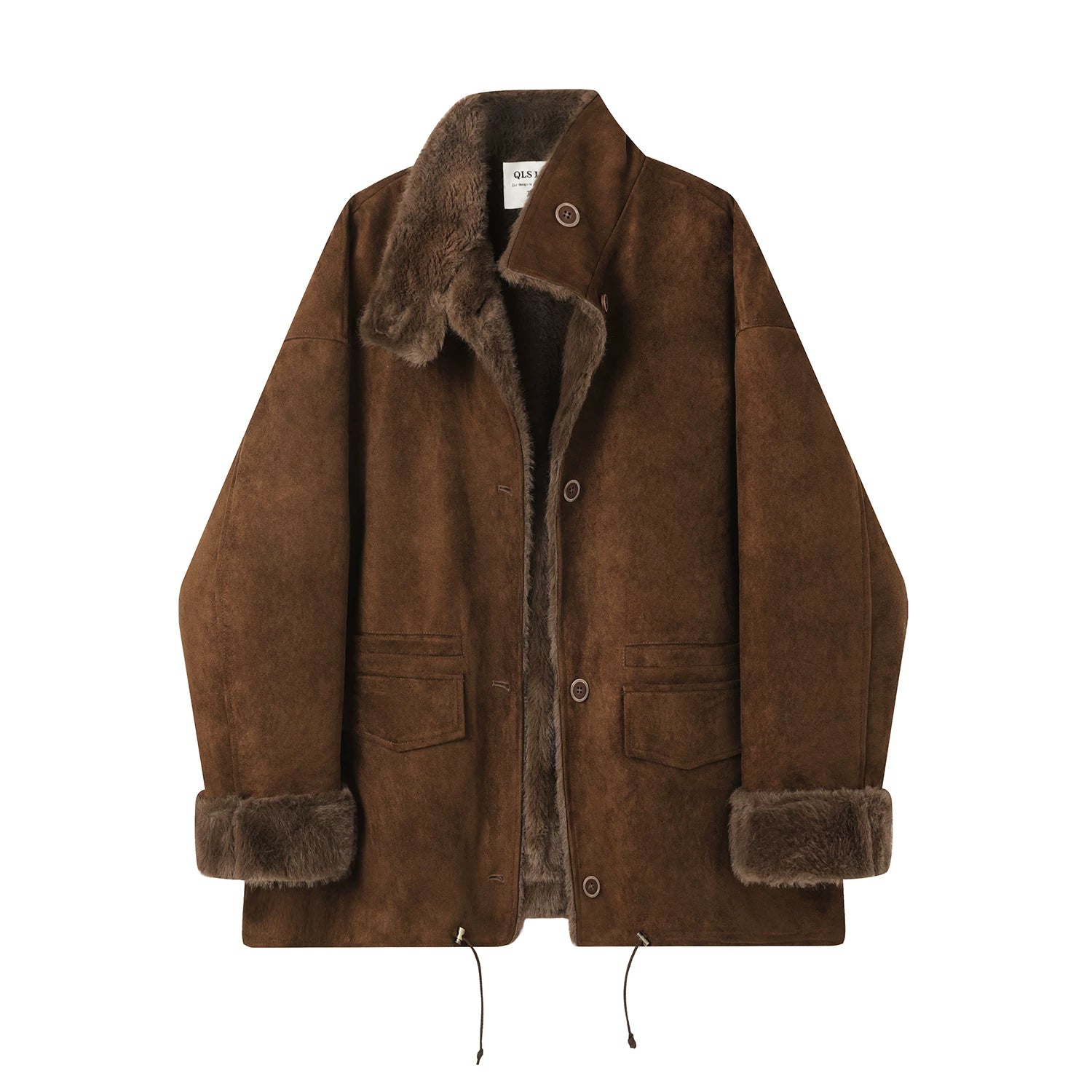 Cholisa Qadınlar üçün Geri Dönən Xəz Palto, 2025 Yeni Model, Qış üçün Populyar Orta Uzunluqlu Palto