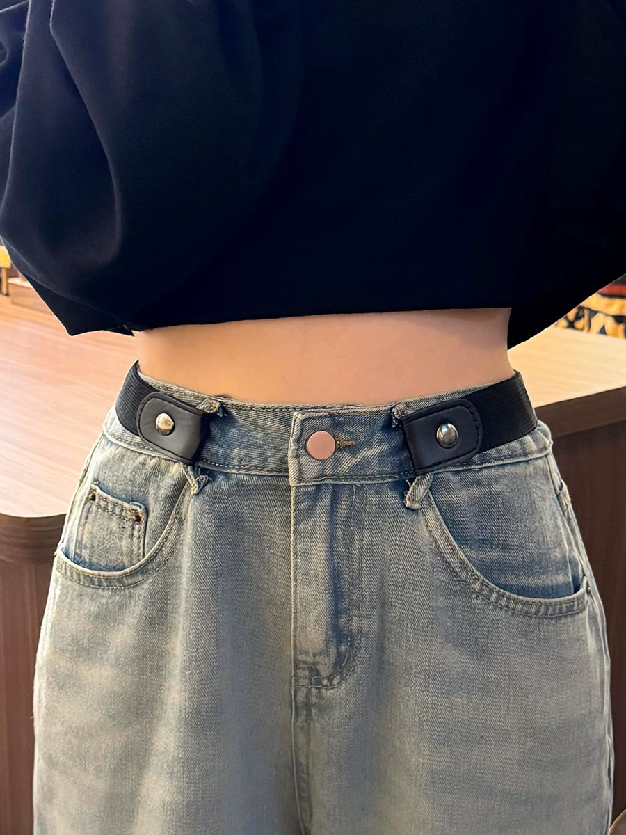 Tənbəl kəmər görünməz tikişsiz şalvar kişi və qadınlar üçün elastik elastik tələbə hərbi təlim jeans kəmər elastik artefakt