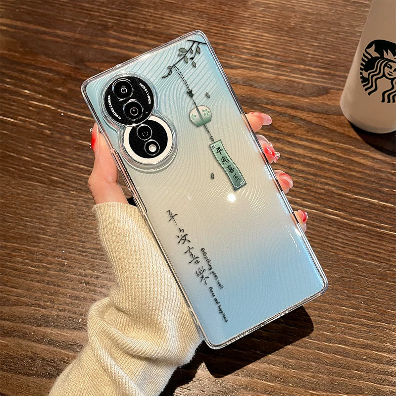 Honor 90/80 üçün uyğundur mobil telefon qutusu 70 əyri ekran 600 şəffaf 500 düz ekran versiyası GT yumşaq qabıq 400PRO dəsti 100 qabaqcıl ultra milli üslub 200 qadın yeni 300 kişi se cüt şərəf