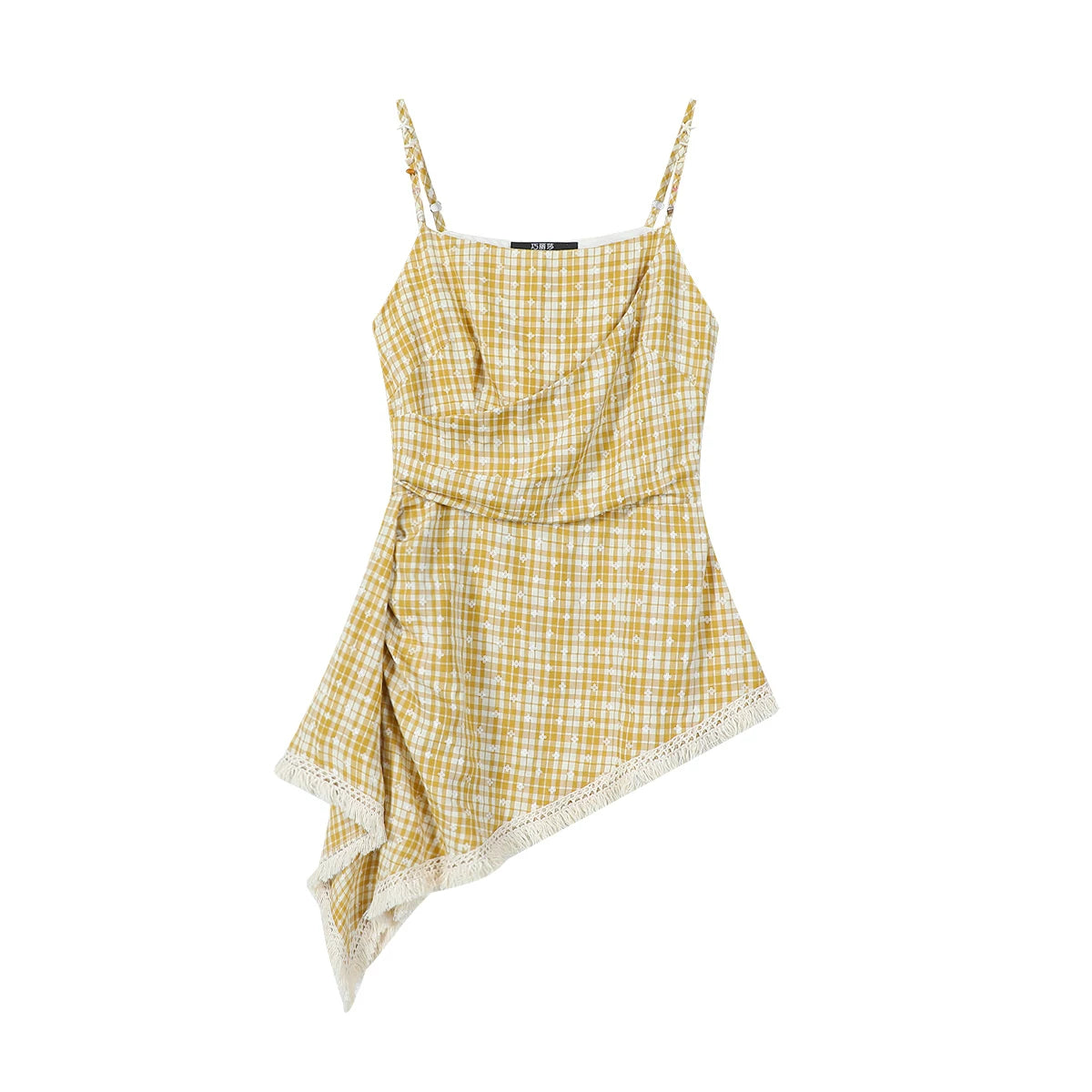 Cholisa Qadın Köynəyi 2025 Yeni Stil İsti Satışlı Qolsuz Damask Jilet, Fransız Stilində Zərif və Unikal, Çox Efir Topu