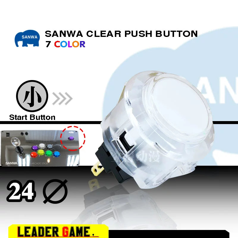 Sanwa Button SANWA Şəffaf OBSC-30 Kristal Şəffaf Sanwa Rokçu Topu Yapon Orijinal Arkadası