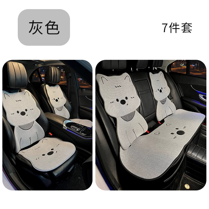 Avtomobil oturacaq üzlükləri, bütün mövsümlər üçün, premium kətan parçalar, sevimli, 25 üslub.