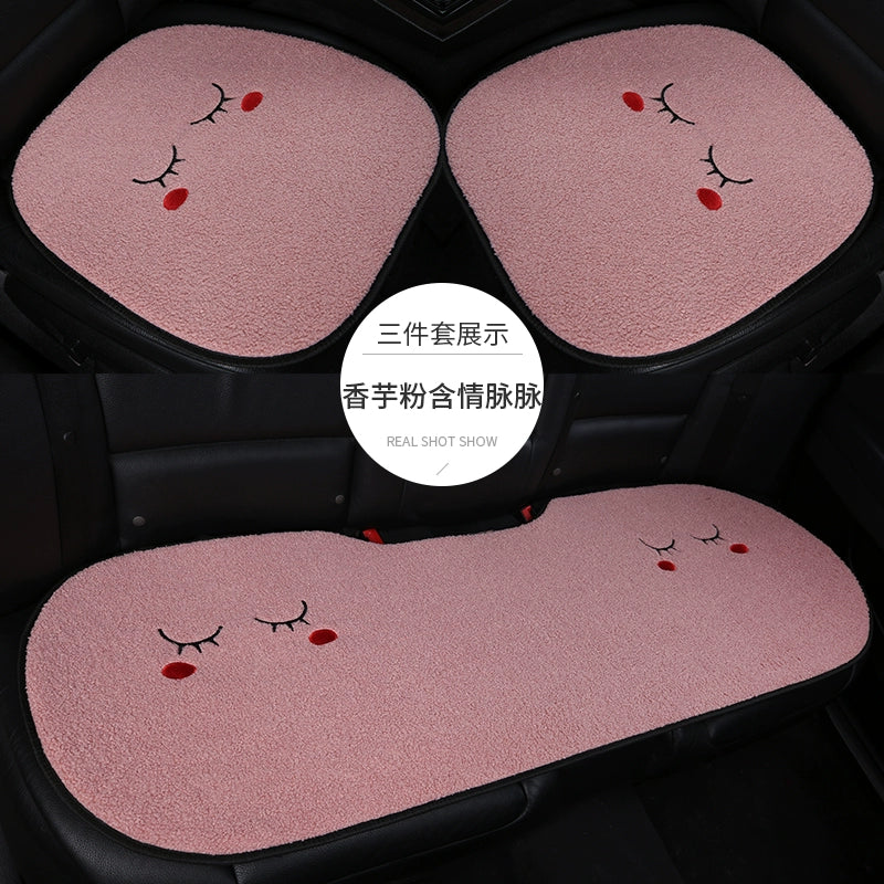 Avtomobil Yastığı Qış Dolması Üç Parçalı Cizgi Filmi Tək Parça Ins İnternet Məşhur Arxa Sıra Qısa Kaşmir Heattech Yəhər örtüyü