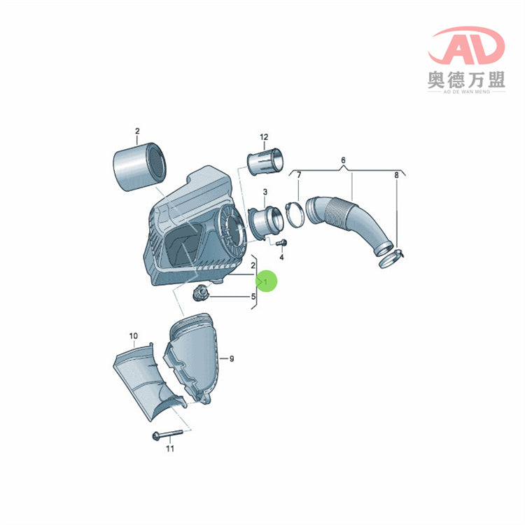 4G0133836AB air filter kit suitable for 2012-2018 Audi A7 A6L C7 3.0T models.