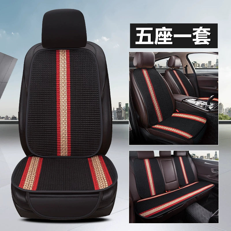 Avtomobil Oturacaq Yastığı Tək Parça Əsas Sürücü Oturacağı Tək Sürücü Otağı Tək Oturacaq Örtüsü Buz İpək Kətan Bütün İl Boyu Neytral Kreslo Yastığı