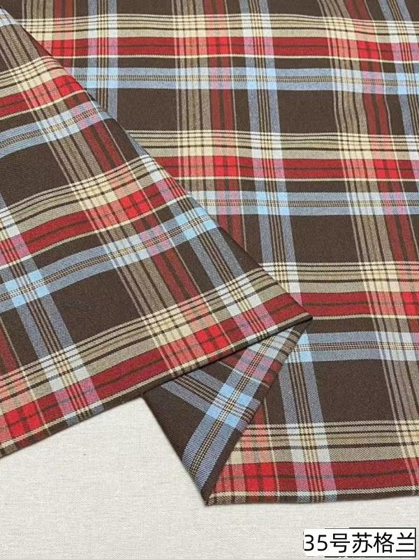 Britaniya Kollec Stil Şotlandiya Plaid Klassik Məktəb Forması Etek Parça COS Uniforma Paltarı Fon Parçası