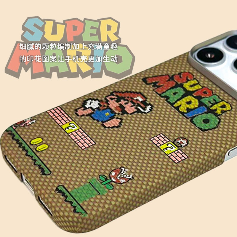 Sail Wings Mario iPhone 17 Pro Max Kevlar Telefon Qutusu Oyun Stilində Super Mario Daxili MagSafe Maqnit Düz Toxunuşlu Aramid Lifli Apple 16 Pro Max