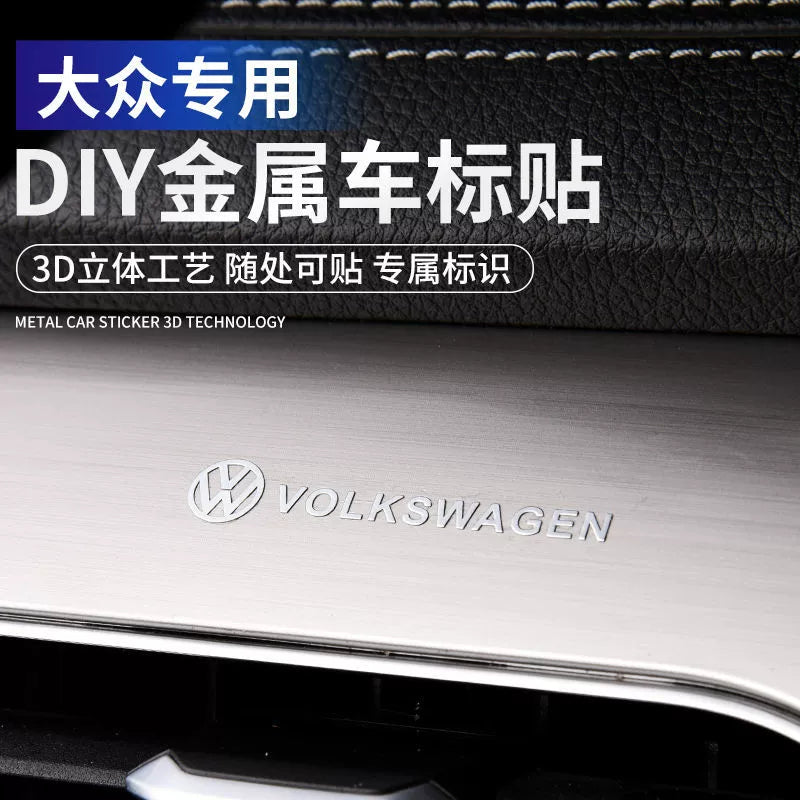 Metal Avtomobil Etiketləri 3D Üçölçülü Etiketlər Avtomobil Loqosu Mərkəzi İdarəetmə Pəncərəsi Avtomobil Daxili Dizayn Modifikasiyası Qəşəng Yaradıcı Dekorativ Etiketlər Neytral