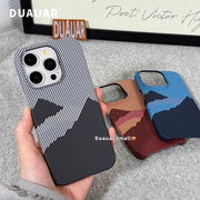 Yeni dəriyə uyğun tutqun sadə və iPhone16Pro karbon lifli teksturaya uyğun 15p Apple 17promax mobil telefon qutusu 14 yarım paket 13 yüngül və nazik 12 hiss 11 dəbli Mini maqnitli PC sərt qutusu
