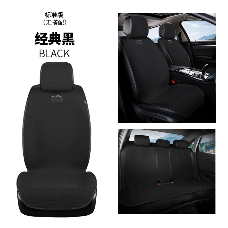 Yüksək keyfiyyətli avtomobil oturacağı yastıqları, bütün mövsümlər üçün universal kətan nəfəs alan oturacaq üzlüyü, yarıqapalı oturacaq üzlüyü, bağlama tələb olunmur.