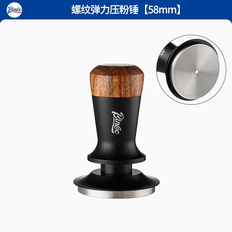 Bincoo qəhvə presi tozu çəkic elastik sap İtalyan sapı toz presi toz dispenseri 51/58 mm qəhvə çəkici
