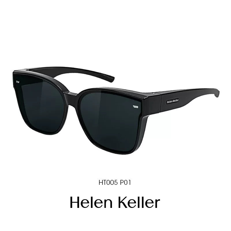 Helen Kellerin qadınlar üçün yeni ultra-yüngül günəş eynəyi miyopi dəsti kişilər üçün polarizasiyalı anti-UV günəş eynəyi dəsti HT003