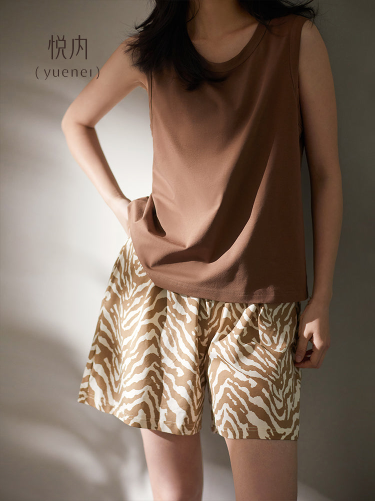 Qadınlar üçün yastıqlı pijama, yay gödəkçəsi, qolsuz, sərin, modal ev geyimi, buz ipək, gündəlik, yayda çöldə geyinmək olar