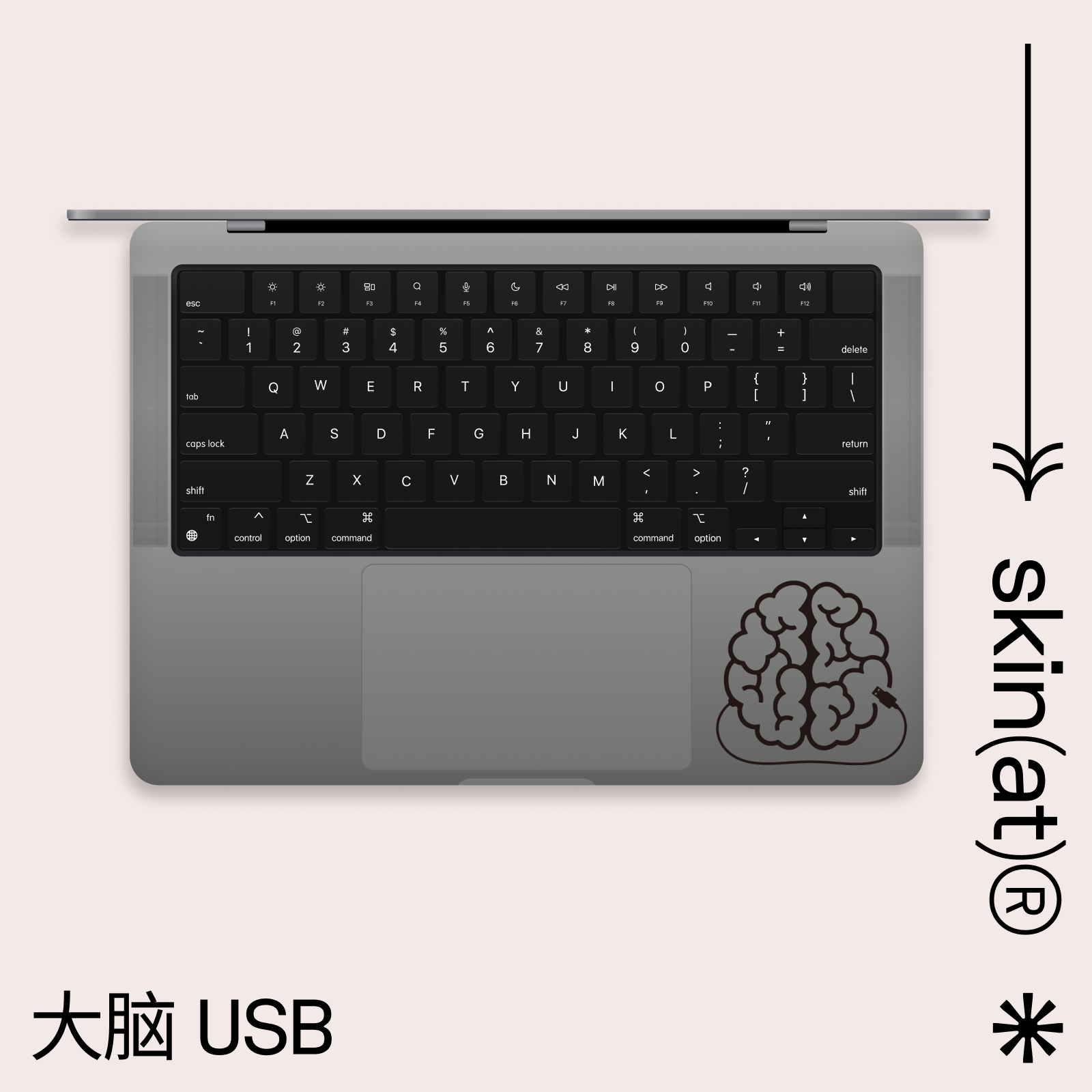 SkinAT bilək dayağı qoruyucu film MacBook pro 14 ovuc içi dayağı qoruyucu film, Apple notebook touchpad filmi, Mac air15 xurma dayağı yaradıcı dekorativ stiker, 3M material üçün uyğundur