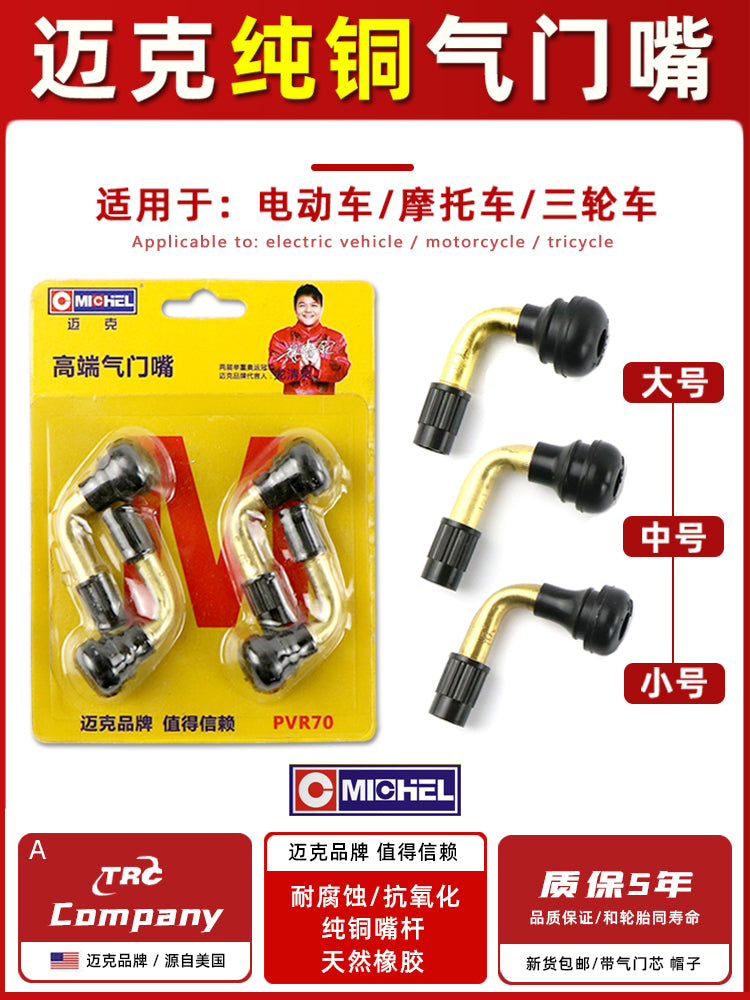 Mayk Elektrikli Avtomobil Valfı Vakuum Təkər Hava Nozzli Şin Klapanı Elektrikli Avtomobil Motosiklet Üç Tekerli Klapanı