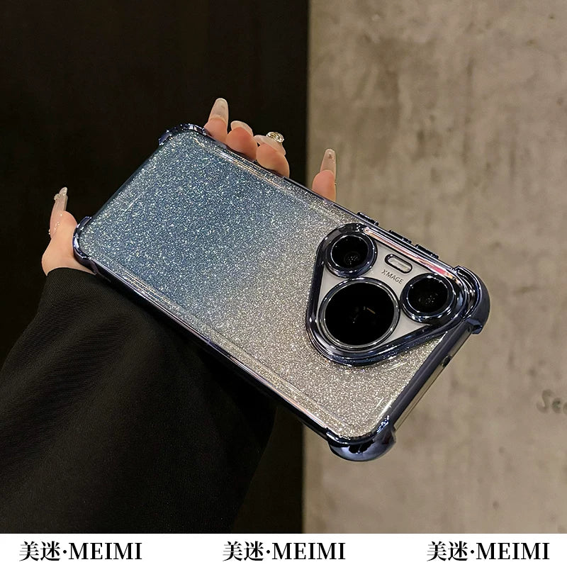 Dörd künclü təhlükəsizlik yastıqları Huawei pura80 mobil telefon qutusu üçün uyğundur, yeni p80pro linza filmi, p70 hər şey daxil olmaqla yıxılmağa qarşı qoruyucu örtük, p90pro şəffaf soyuducu yumşaq qabıq, p90pm sadə kişi və qadın qabığı ilə gəlir.