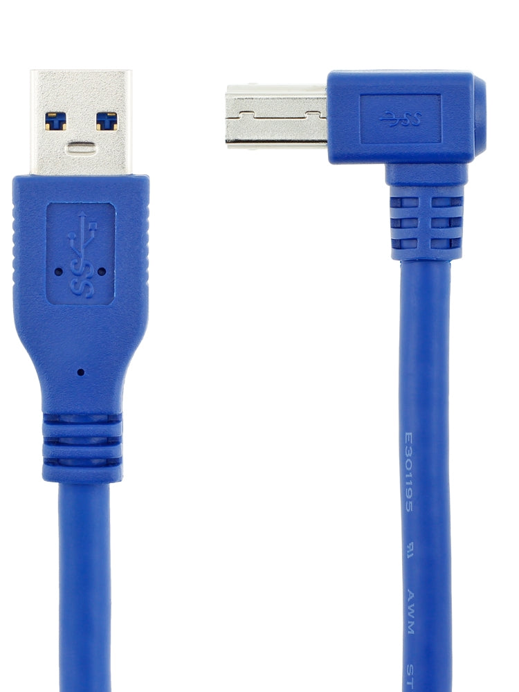 Qızıl örtüklü dirsəkli yüksək sürətli USB 3.0 printer kabeli A-dan B-yə qədər 90 dərəcə sabit disk qutusu məlumat kabeli 1 2 3 metr pulsuz çatdırılma