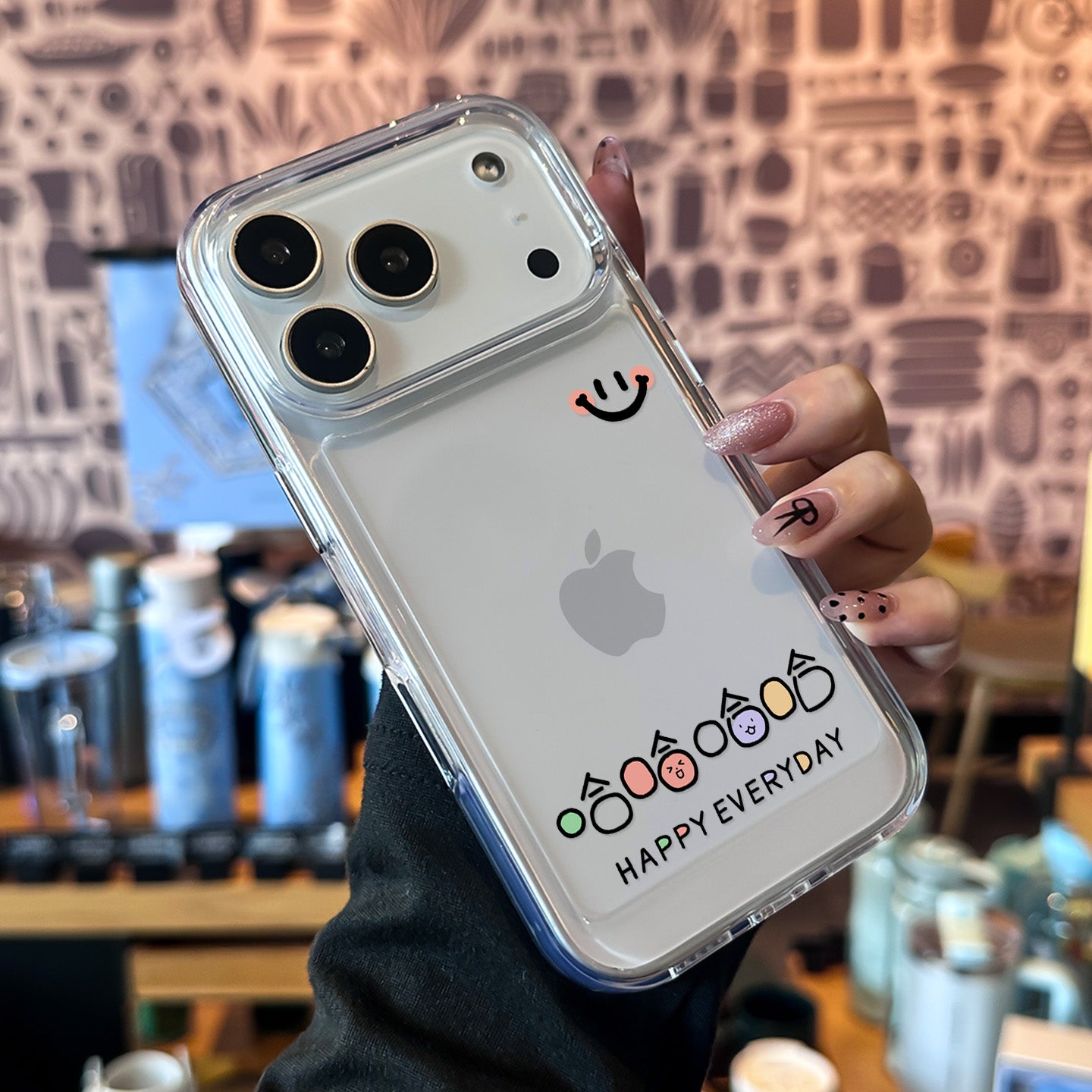 Apple 17 promax cib telefonu qutusu, yeni iPhone 16 sadə şəffaf qutu 15 haha smiley face 14 Pro high-end sense 14 plus hər şey daxil 13 niş 12 unikal və super gözəl görünüşlü Hava üçün uyğundur