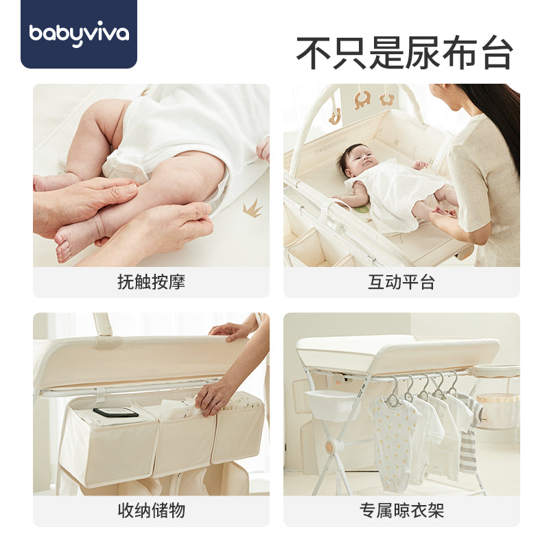 babyviva uşaq bezi masası uşaq baxımı masası çoxfunksiyalı qatlana bilən lift portativ yeni doğulmuş uşaq bezi dəyişdirən çarpayı