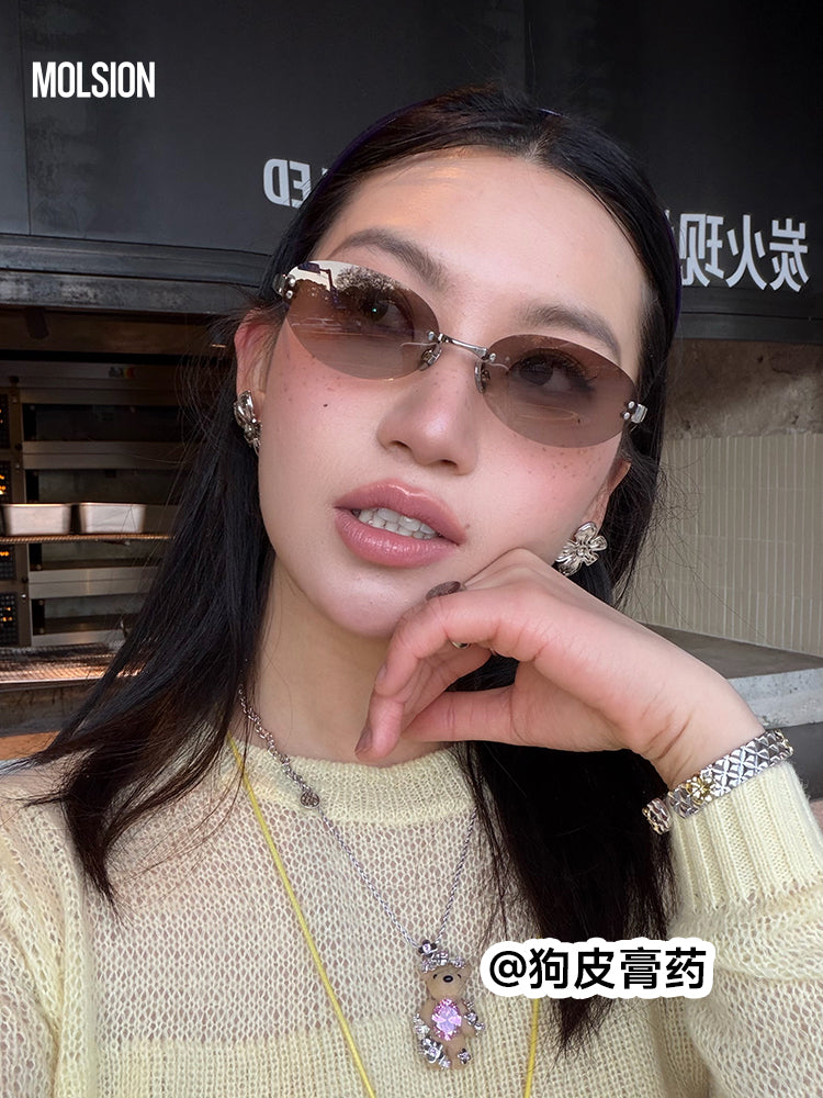 [Zhang Linghe ilə eyni üslub] Mosen Xingyue Mirror 26 yeni günəş eynəyi, günəşdən qoruyan və anti-UV günəş eynəyi MS7175