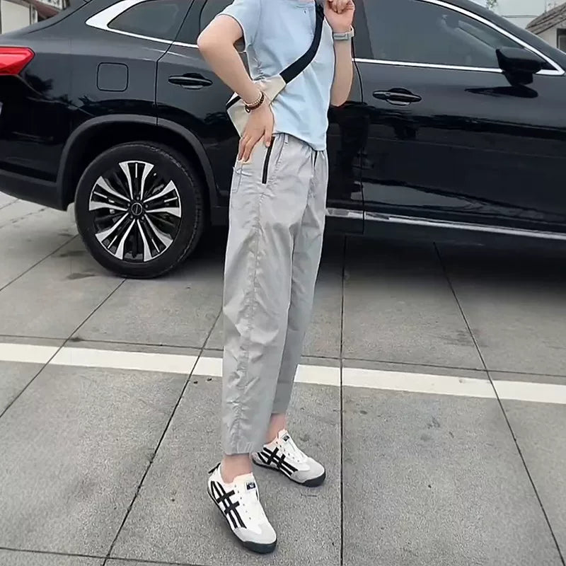 Qadınlar üçün tez quruyan gündəlik şalvar, yay nazik model, böyük ölçüdə, bir az dolğun, armud formalı, boş və arıqladıcı, gündəlik doqquz nöqtəli hərəm şalvarı