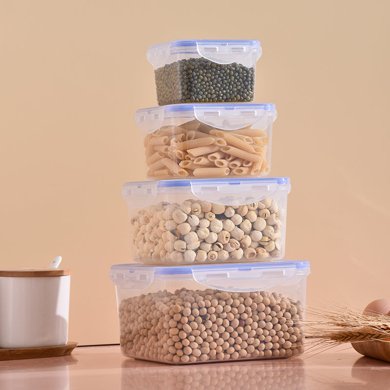 Soyuducu saxlama qutusu, qida üçün nəzərdə tutulmuş kvadrat plastik qutu, mətbəx möhürlənmiş saxlama qabı, mikrodalğalı soba