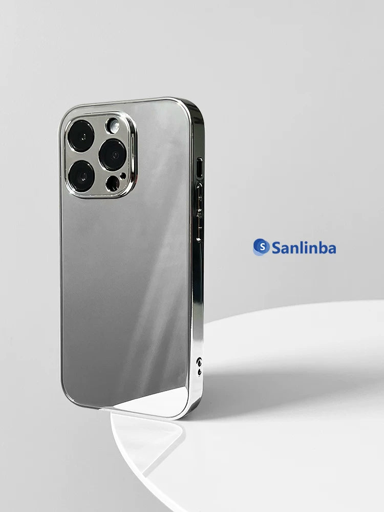 Apple iPhone17ProMax mobil telefon üçün uyğun yüksək keyfiyyətli şüşə güzgü kosmetik güzgü minimalist və sadə 16/15/14 Samsung qatlanan ZFold4/Huawei Mate50/P40